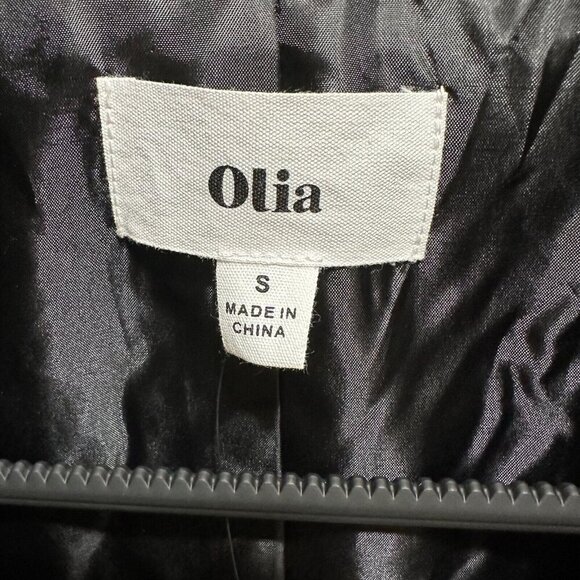 Olia Blazer Size S Black Red Plaid Double Breasted Covered‎ Button Suit Jacket - Picture 5 of 9